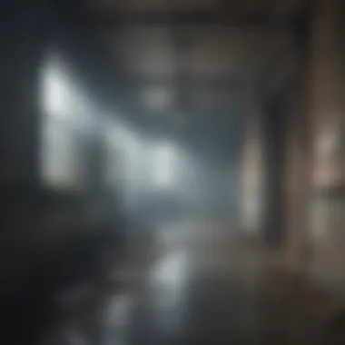 Ethereal Mist swirling through Abandoned Hallways