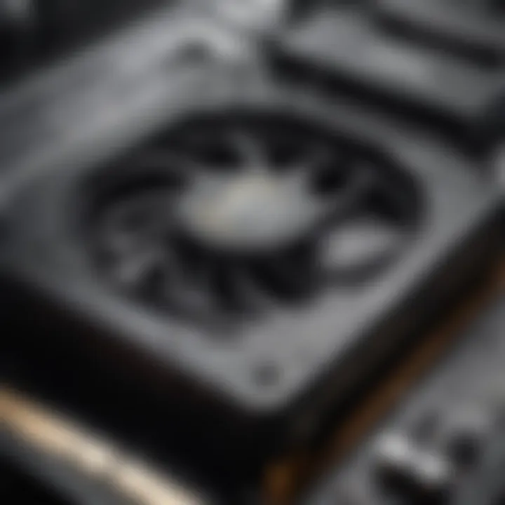 Detailed close-up of a high-performance graphics card