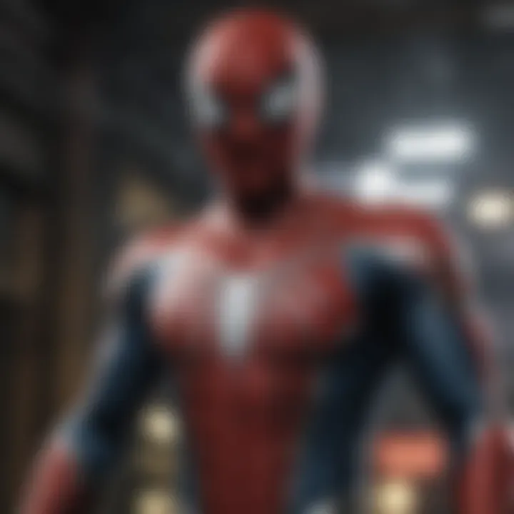 Intricate Spiderman suit design