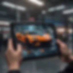 Innovative Tablet Displaying Futuristic UI