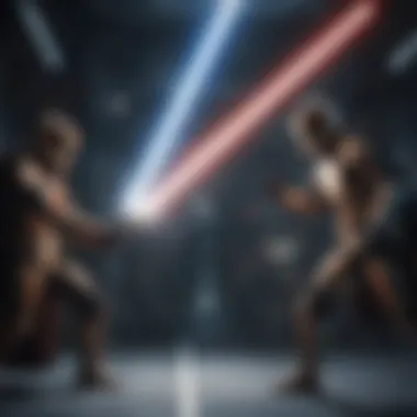 Lightsaber duel in space