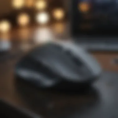 Logitech wired mouse showcasing ergonomic design for comfort