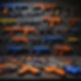 Nerf Gun Arsenal Displayed