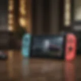 Colorful Nintendo Switch console with Joy-Con controllers