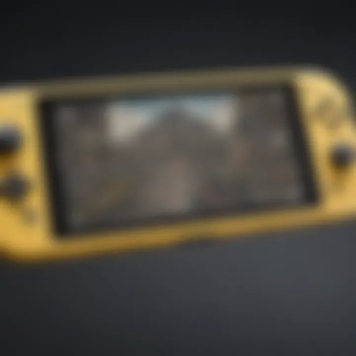 Close-up of Nintendo Switch Lite controls and screen