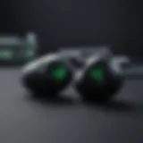 Stylish design of Razer Hammerhead True Wireless earbuds