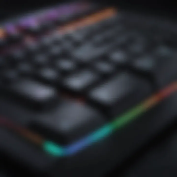 Customizable RGB Lighting on Razer Huntsman Tournament Keyboard