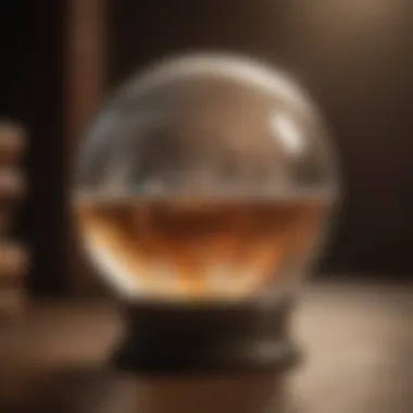 Glowing crystal ball with release date inside