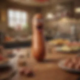 The vibrant world of Sausage Party showcasing anthropomorphic food characters.