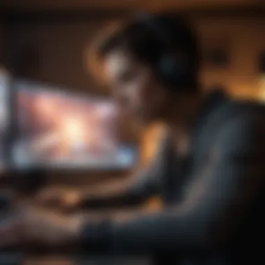 Illustration of a person enjoying a seamless gaming experience on a PC