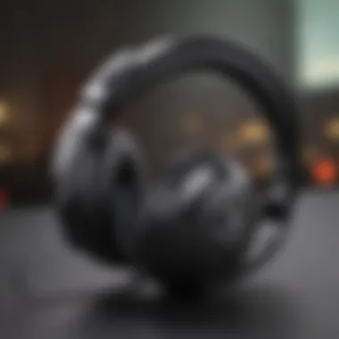 Close-up of the ear cups highlighting comfort features