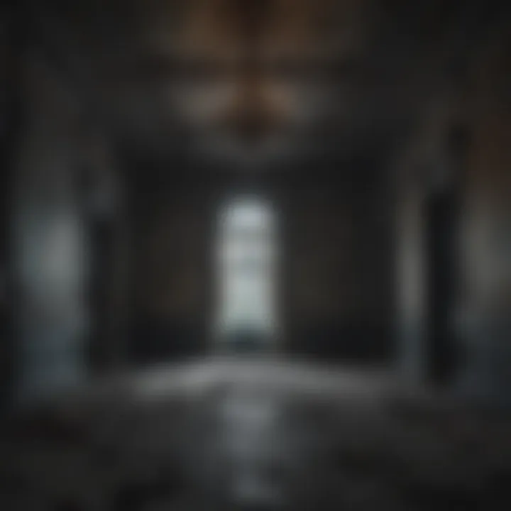 Sinister Abandoned Mansion Darkness Creeping Image