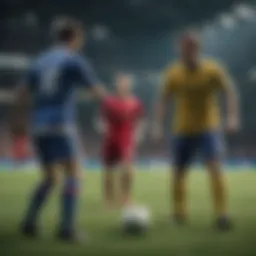 Soccer Legends Dueling in Virtual Arena