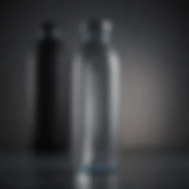 Modern branded water bottle with software logo