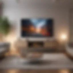 Sophisticated Living Room Setup with Smart TV