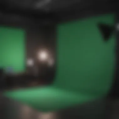 Perfectly lit green screen setup in a modern streaming studio