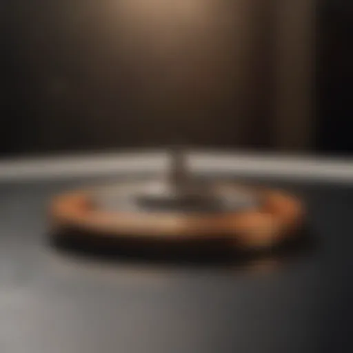 A close-up of a spinning top, symbolizing time manipulation