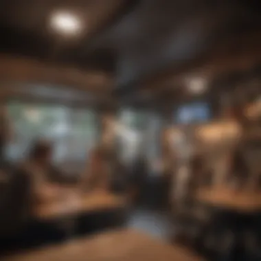 Sharing Gaming Experiences at a Café A serene atmosphere of gamers sharing experiences at a café