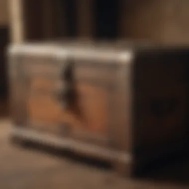 Unlocked antique chest revealing secrets