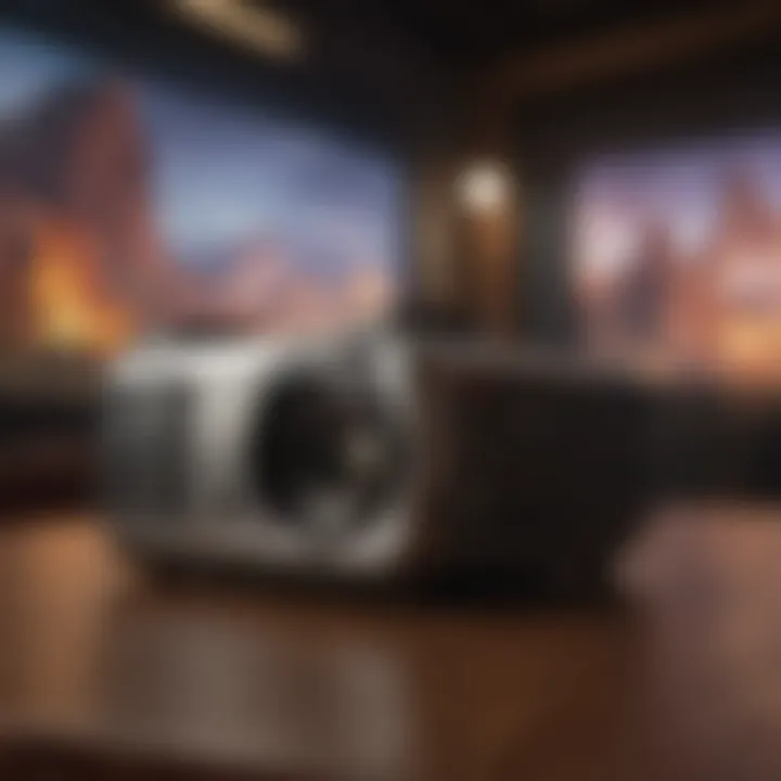 Travel Size Projector in Modern Setting