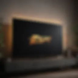 A sleek and modern television displaying ESPN Plus logo
