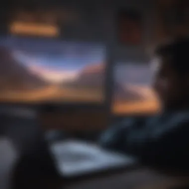 Person immersed in watching Twilight film on a laptop