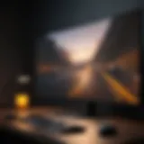 Modern ultrawide PC monitor with sleek design