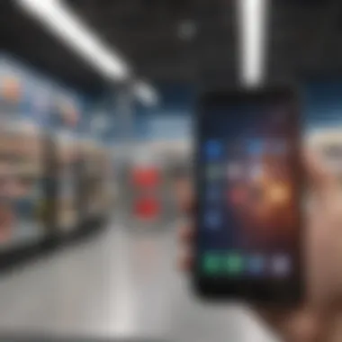 Walmart Storefront Displaying Apple Phones