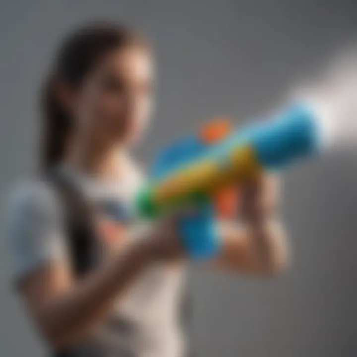 Graphic showcasing key features of popular Super Soaker models