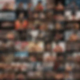 Streaming platforms logo collage