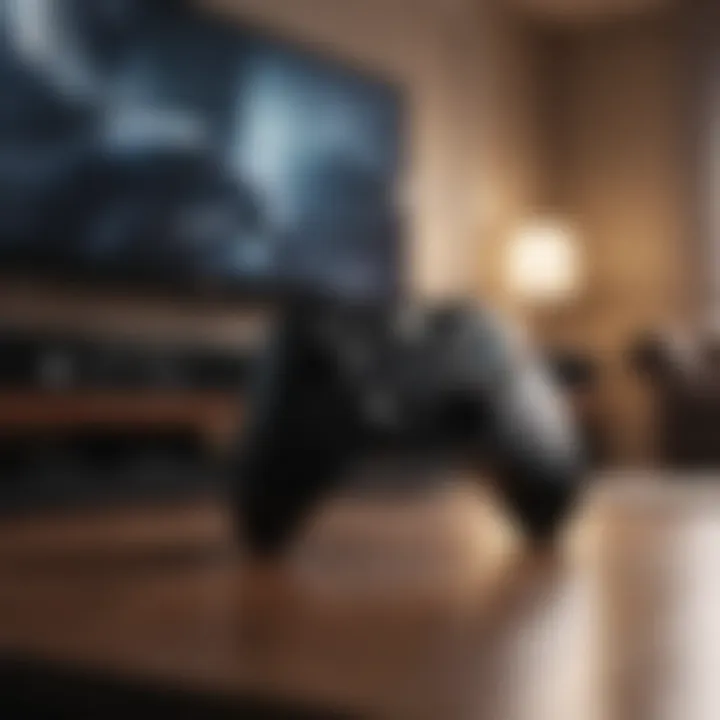 Sleek Xbox One Console in Living Room Setting