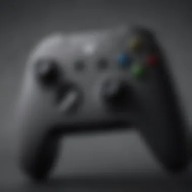 Close-up view of the Xbox Tablet Controller showcasing its sleek design and ergonomic features.