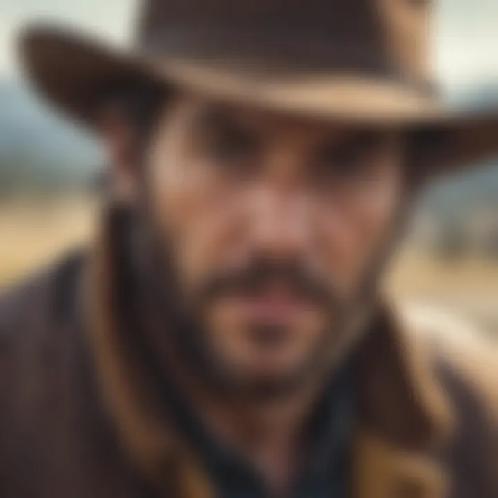 An artistic representation of the main characters in the Yellowstone franchise, highlighting their dramatic expressions.